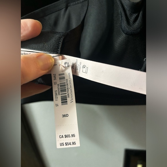 Victorias Secret Incredible Plunge Sports Bra | Black | NWT - Picture 5 of 6